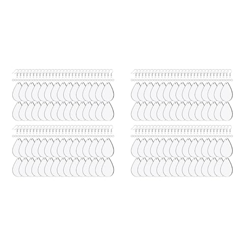 PAGJHRFJG 360 Stück Sublimations-Ohrringrohlinge mit Ohrringhaken und Biegeringen, Unlackierte MDF-Ohrringrohlinge im Tropfenform von PAGJHRFJG
