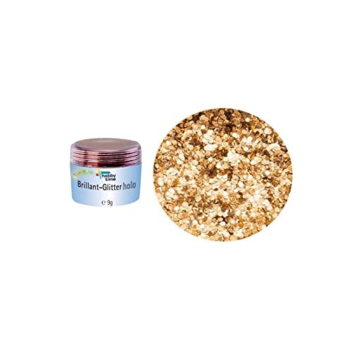 Glitzerstreu zum Basteln Brillant Glitter holo, 9 g, Gold von PAINT IT EASY