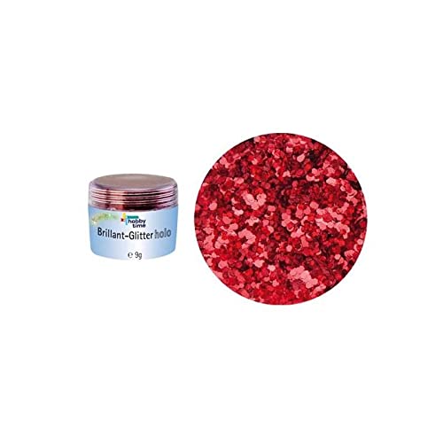 Glitzerstreu zum Basteln Brillant Glitter holo, 9 g, Rot von PAINT IT EASY