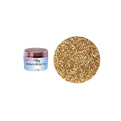 Glitzerstreu zum Basteln Brillant Glitterfein, 10 g, Altgold von PAINT IT EASY