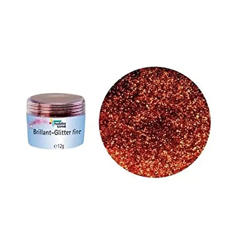 Glitzerstreu zum Basteln Brillant Glitterfein, 10 g, Hellkupfer von PAINT IT EASY