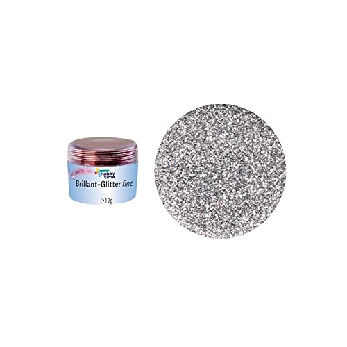 Glitzerstreu zum Basteln Brillant Glitterfein, 10 g, Silber von PAINT IT EASY