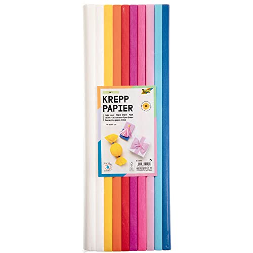 NEU Bastel-Krepppapier-Sets/Sparpacks, 10 Rollen sortiert, 50x200cm - verschiedene Ausführungen von PAINT IT EASY