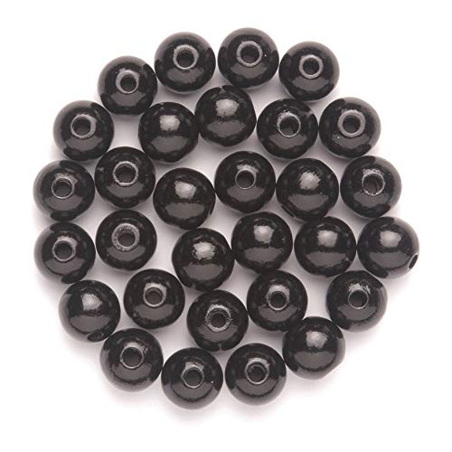 NEU Create it Easy Holzperlen, 8 mm, 80 Stück, schwarz von PAINT IT EASY