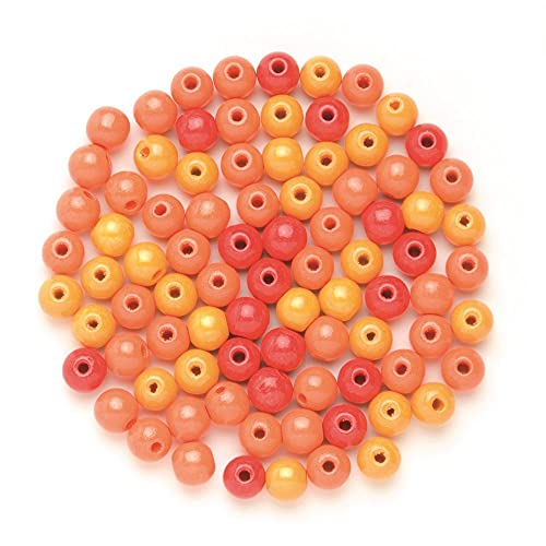 NEU Create it Easy Holzperlen-Mix, 12 mm, 28 Stück, orange von PAINT IT EASY