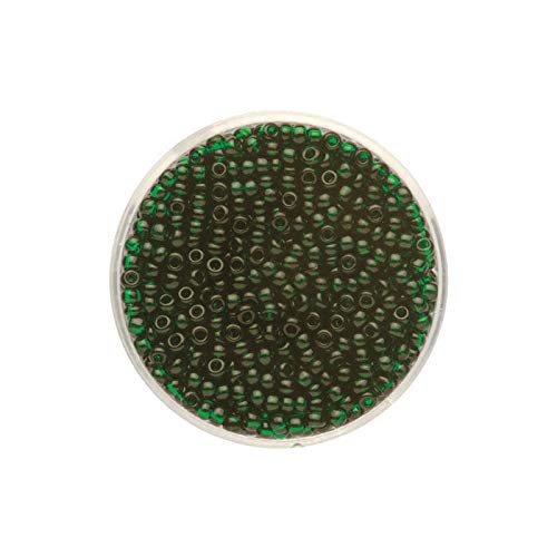 NEU Create it Easy Rocailles Indianerperlen 2,6 mm, 17g, transparent dunkelgrün von PAINT IT EASY
