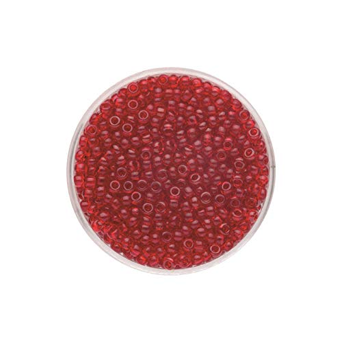 NEU Create it Easy Rocailles Indianerperlen 2,6 mm, 17g, transparent rot von PAINT IT EASY