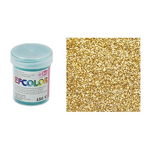 NEU Efcolor, Farbschmelzpulver, 25 ml, Glitter, Farbe: Gold von PAINT IT EASY