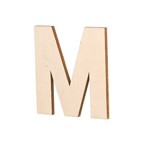 NEU Holz-Buchstabe flach, M, Größe: ca. 80 x 5 mm von PAINT IT EASY