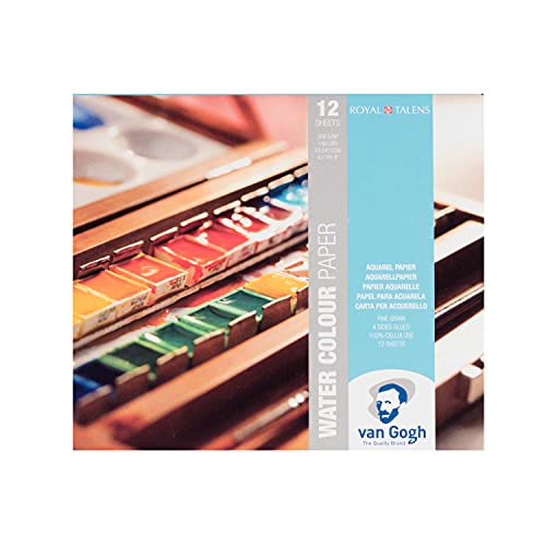 NEU PAINT IT EASY Aquarellblock, weiß, 10,5x15cm, 12 Blatt von PAINT IT EASY