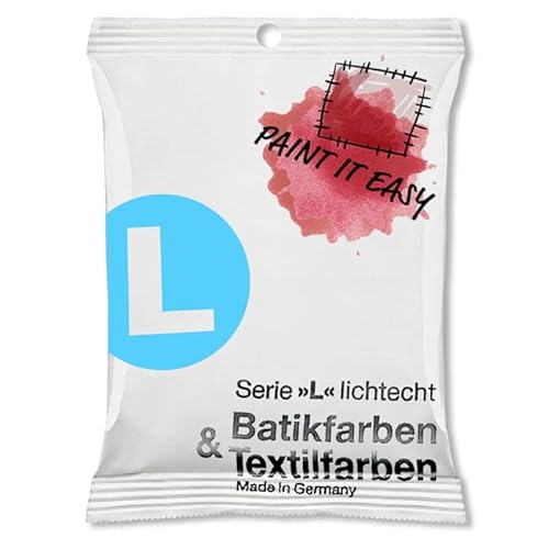 NEU PAINT IT EASY Batikfarbe/Färbefarbe Pulver, 10 g, Hellblau von PAINT IT EASY