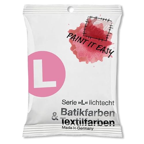 NEU PAINT IT EASY Batikfarbe/Färbefarbe Pulver, 10 g, Karmoisin von PAINT IT EASY