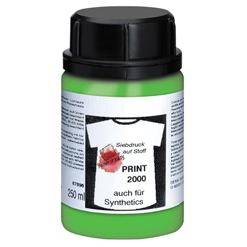 NEU PAINT IT EASY Siebdruckfarbe DEKAPRINT 2000 Deckend, 250 ml, Hellgrün von PAINT IT EASY