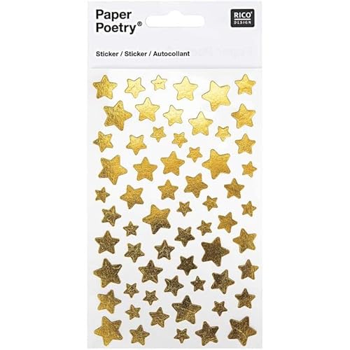 NEU Papiersticker Sterne, gold, 4 Blatt von PAINT IT EASY