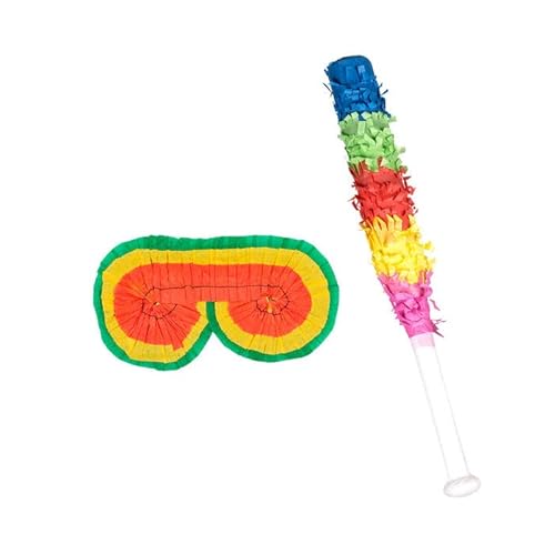 NEU Pinata-Set, Schlagstock (43cm) und Augenbinde von PAINT IT EASY