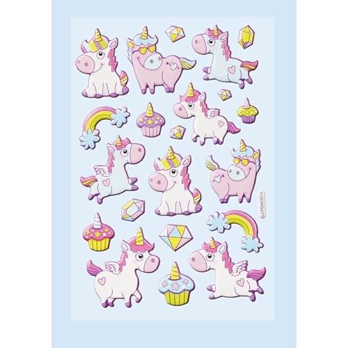 PAINT IT EASY NEU Softy 3-D Sticker/Aufkleber, Einhorn I, 1 Bogen von PAINT IT EASY