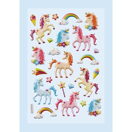 NEU SOFTY 3-D Sticker/Aufkleber, Einhorn II, 1 Bogen von PAINT IT EASY