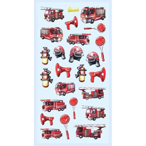 NEU SOFTY 3-D Sticker/Aufkleber, Feuerwehr, 1 Bogen von PAINT IT EASY