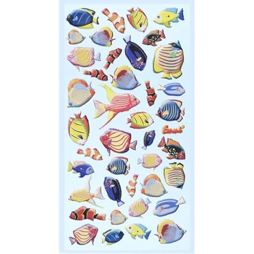 NEU SOFTY 3-D Sticker/Aufkleber, Fische, 1 Bogen von PAINT IT EASY