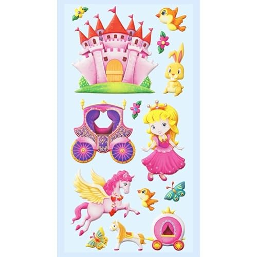 NEU SOFTY 3-D Sticker/Aufkleber, Prinzessin III, 1 Bogen von PAINT IT EASY