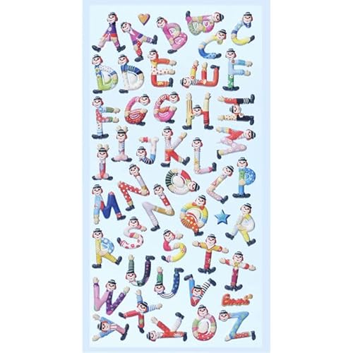 NEU SOFTY 3-D Sticker/Clown-Buchstaben/Alphabet, 1 Bogen von PAINT IT EASY