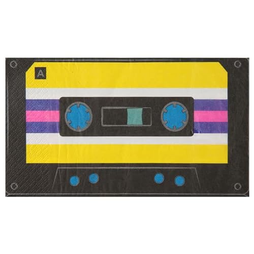 PAINT IT EASY NEU Servietten 90s-Party Kassette, 20 Stück, 20 x 11cm von PAINT IT EASY