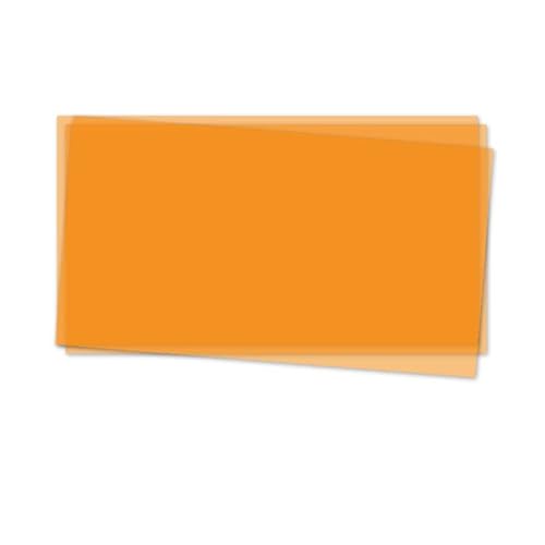 NEU Transparentpapier Extrastark 115g/qm, 50 x 61 cm, 1 Bogen, Orange von PAINT IT EASY