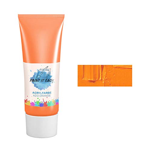 PAINT IT EASY Acrylfarbe für Schule, Hobby & Kunst, 200ml, Azoorange von PAINT IT EASY