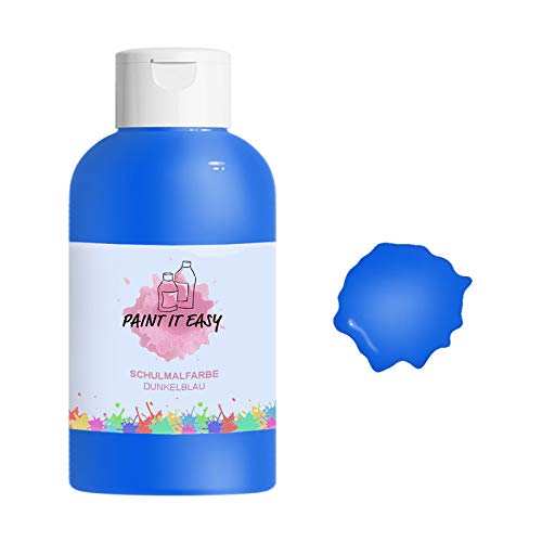 PAINT IT EASY Bastel- und Schulmalfarbe, 1000 ml Dunkelblau von PAINT IT EASY