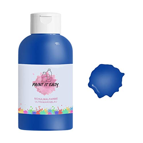 PAINT IT EASY Bastel- und Schulmalfarbe, 1000 ml Ultramarinblau von PAINT IT EASY