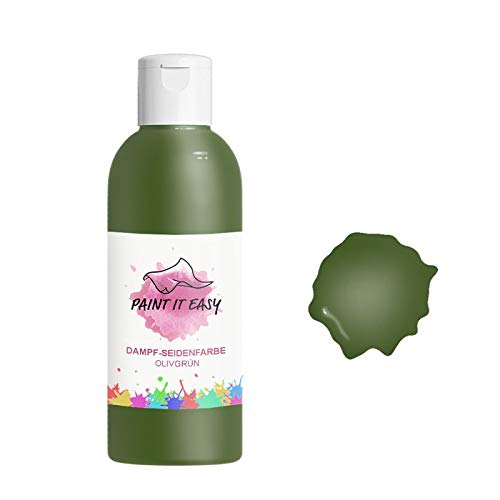 PAINT IT EASY Dampffixierbare Seidenmalfarbe, 250ml Olivgrün von PAINT IT EASY