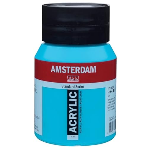 PAINT IT EASY NEU Amsterdam Acrylfarbe 500ml, Türkisblau von PAINT IT EASY