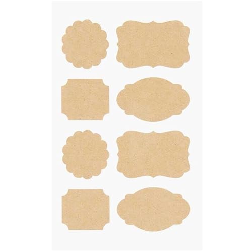 PAINT IT EASY NEU Kraftpapier Sticker Etiketten, 4 Blatt von PAINT IT EASY