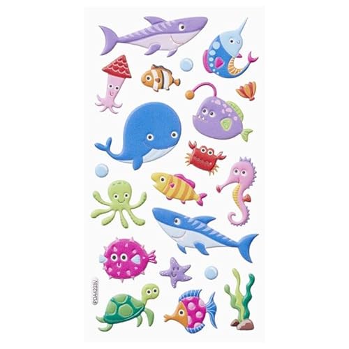 PAINT IT EASY NEU Softy 3-D Sticker/Aufkleber, Meerestiere III/Fische, 1 Bogen von PAINT IT EASY