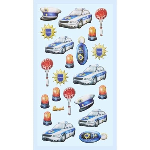 PAINT IT EASY NEU SOFTY 3-D Sticker/Aufkleber, Polizei, 1 Bogen von PAINT IT EASY