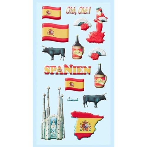 PAINT IT EASY NEU SOFTY 3-D Sticker/Aufkleber, Spanien, 1 Bogen von PAINT IT EASY