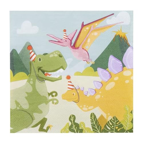 PAINT IT EASY NEU Servietten Kleiner Dino, ca. 33x33cm, 20 Stück von PAINT IT EASY