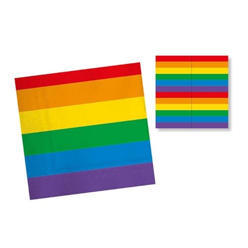 PAINT IT EASY NEU Servietten Rainbow Pride, 33cm, 20 Stück von PAINT IT EASY