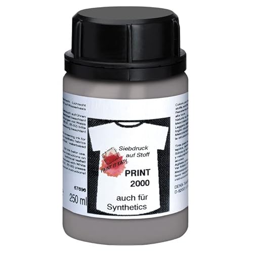 PAINT IT EASY NEU Siebdruckfarbe DEKAPRINT 2000, 250 ml, Grau von PAINT IT EASY