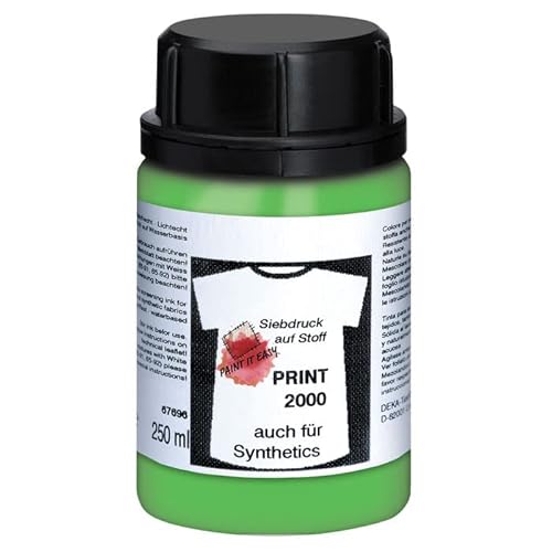 PAINT IT EASY NEU Siebdruckfarbe DEKAPRINT 2000, 250 ml, Hellgrün von PAINT IT EASY