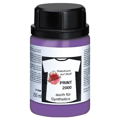 PAINT IT EASY NEU Siebdruckfarbe DEKAPRINT 2000, 250 ml, Lila von PAINT IT EASY