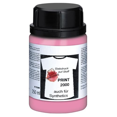 PAINT IT EASY NEU Siebdruckfarbe DEKAPRINT 2000, 250 ml, Rosa von PAINT IT EASY