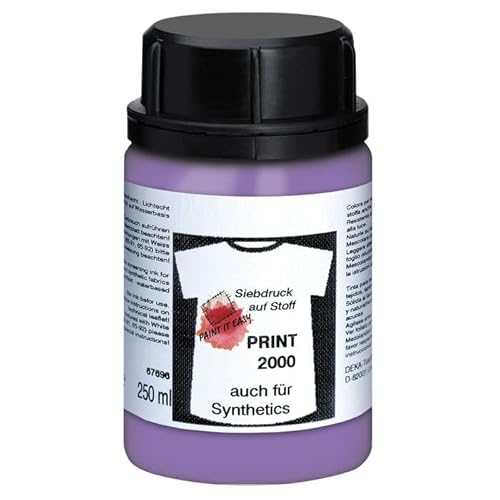 PAINT IT EASY NEU Siebdruckfarbe DEKAPRINT 2000 Deckend, 250 ml, Lila von PAINT IT EASY