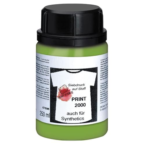 PAINT IT EASY NEU Siebdruckfarbe DEKAPRINT 2000 Deckend, 250 ml, Oliv von PAINT IT EASY