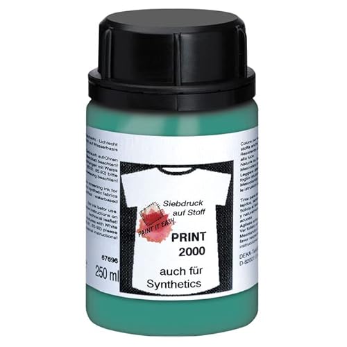 PAINT IT EASY NEU Siebdruckfarbe DEKAPRINT 2000 Deckend, 250 ml, Türkis von PAINT IT EASY