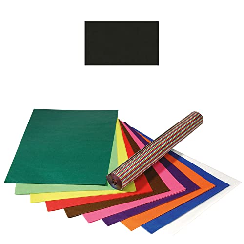 PAINT IT EASY NEU Transparentpapier/Drachenpapier, 35x50 cm, 25 Bogen, Schwarz von PAINT IT EASY