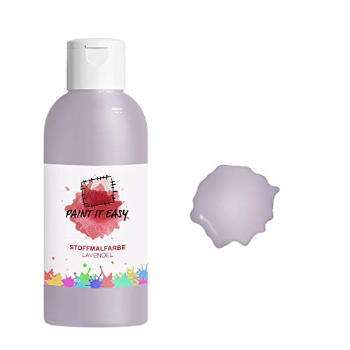 PAINT IT EASY Textil- & Stoffmalfarbe zum Malen & Drucken - Für helle Stoffe, 500ml, Lavendel von PAINT IT EASY