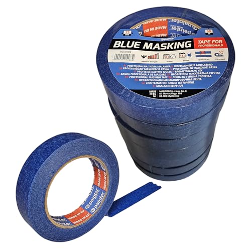 PAINTER MiG-Met - Kreppband 25mm - Malerkrepp - 1 Stück, 50 m, Blau - Abklebeband Maler - Malerband - Klebeband Malerarbeiten - Kreppklebeband - UV-beständig, für Innen- und Außeneinsatz von PAINTER