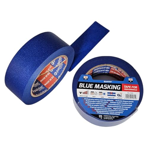 PAINTER MiG-Met - Kreppband 38mm - Malerkrepp - 1 Stück, 50 m, Blau - Abklebeband Maler - Malerband - Klebeband Malerarbeiten - Kreppklebeband - UV-beständig, für Innen- und Außeneinsatz von PAINTER