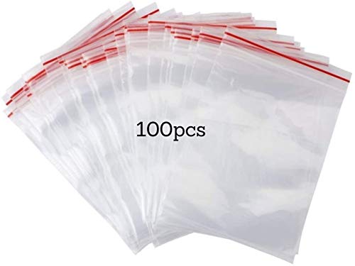 Pakico | 100 Plastikbeutel 6 x 8 cm Wiederverschließbare Durchsichtige | Dick und Haltbar | Verschlussbeutel | Kekstüten | Schmuckverpackungen | Lebensmittelbeutel | Kleine Ziplock-Beutel von PAKICO